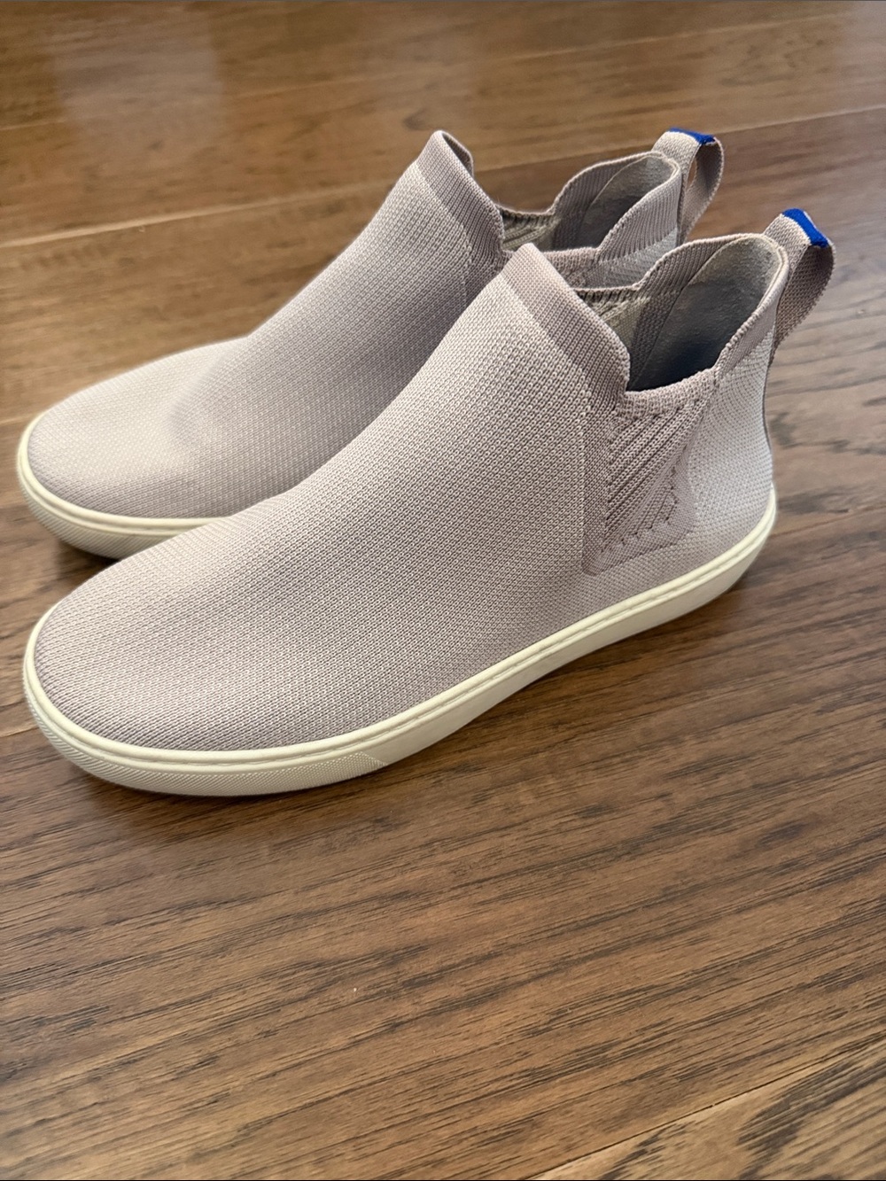 Rothy’s The Chelsea Knit Ankle Boot Sneakers - Lilac Gray 7